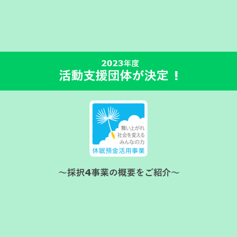 2023年度 活動支援団体が発表されました